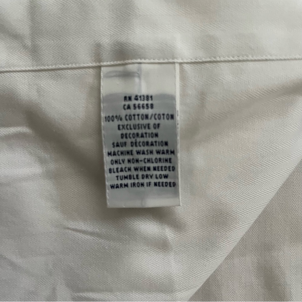 NWOT Ralph Lauren men’s white cotton button down shirt size 16 1/2 34/35. - Picture 6 of 7